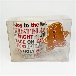 New in Box Kringle's Kitchen Gift Set - Coffee Mug and Small Gingerbread Dish